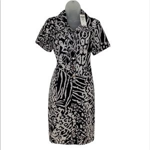 Chico’s 0 Zenergy Neema animal print dress size small NWT